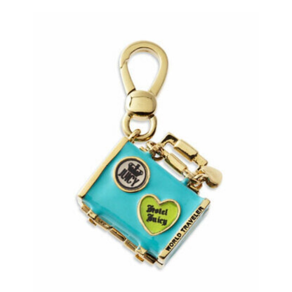 authentic rare vintage Juicy Couture enamel suitcase charm